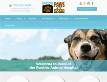 Tablet Screenshot of pawsoftherockies.com